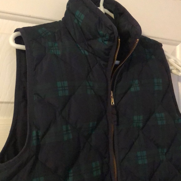 JCrew Plaid Puffer Vest - Picture 2 of 8